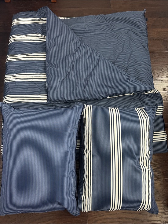 Nautica Other - Nautica Navy and White Striped Comforter Set FULL/Queen with Shams